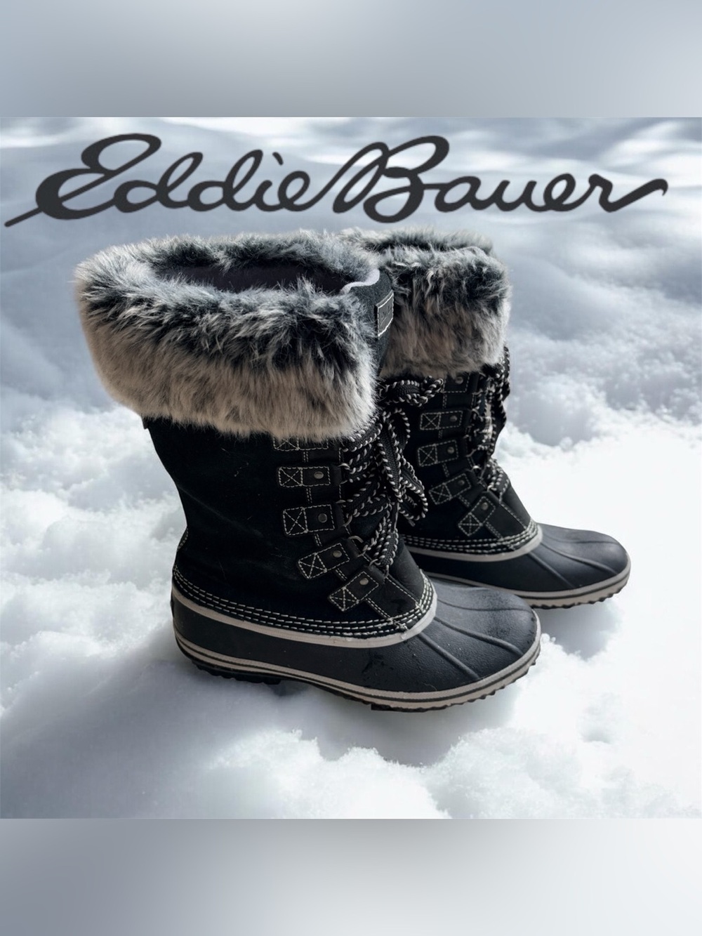 Eddie Bauer Originals Hunt Pac Boots Black & Gray